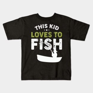 This Kid Loves To Fish Kids T-Shirt